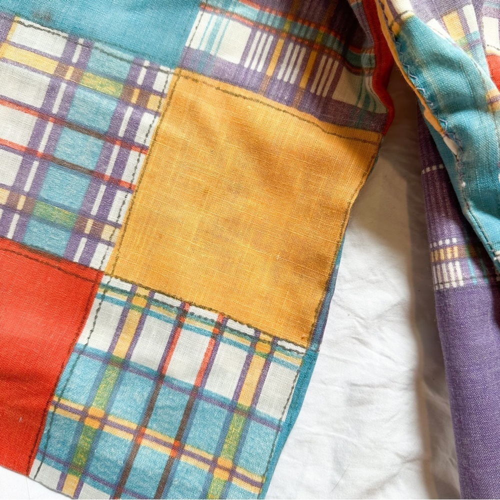 Vintage Handmade Patchwork Madras Bermuda Shorts … - image 6